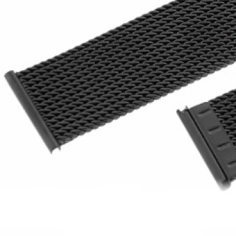 Hadley Roma Black Mesh Design Watch Strap - Picture 4 of 8
